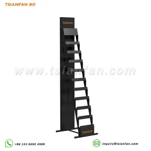 Wooden tile interspersed display stand China wholesaler machine production-WE027