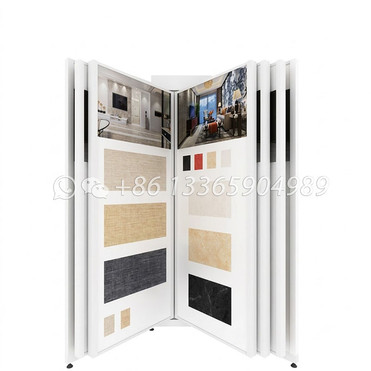 hot selling ceramic tile 5 pages page turning display rack cf2042