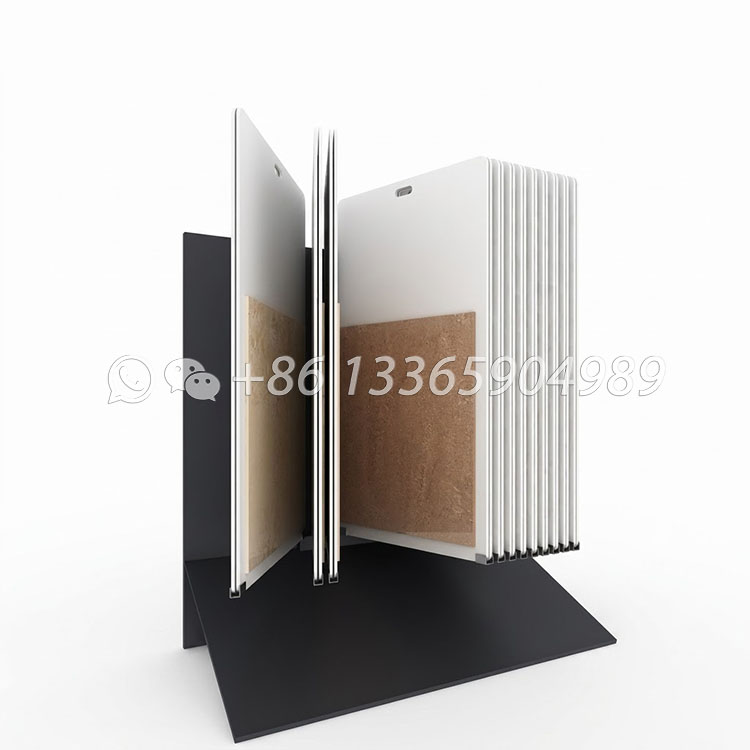 hot manufacture tile type landing large 90° simple flip display rack cf2046