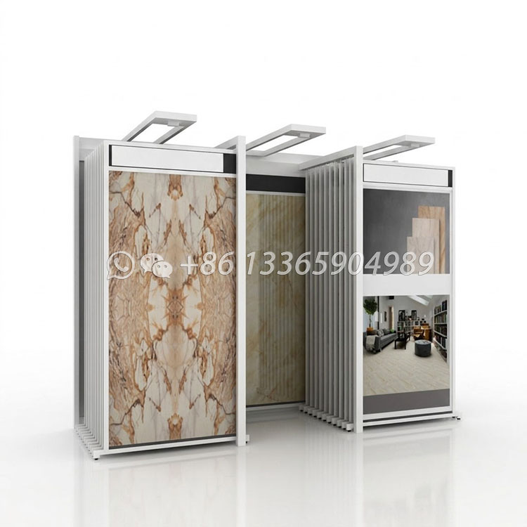 ceramic tile showroom display stand, there are spotlights-ct2063