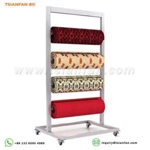 free sample metal display rack,carpet roll display racks-cj2012