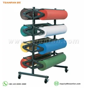 floor metal rolling display stand, rug roll display stand-cj2014