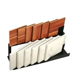 tile wood floor mosaic display rack 2-layer metal countertop display rack-crt006