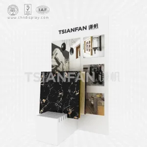 wholesale tile steel material landing small and medium 7 hole plug-in type simple display rack e2130