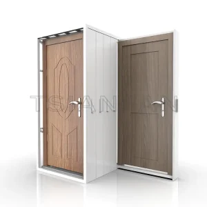 Factory custom wooden door push pull metal display cabinet Sliding door and window display rack KK002