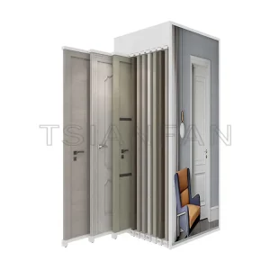 2023 design custom door display cabinet sliding display rack push pull rack KK006