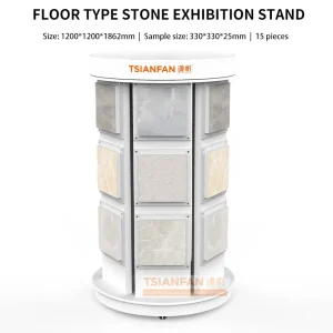Exhibition hall rotatable display for quartz stone sample display frame-SG1010