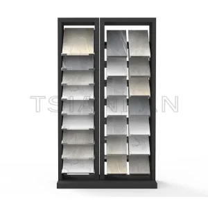 Custom Showroom Waterfall Quartz Stone Upright Display Rack-SG806