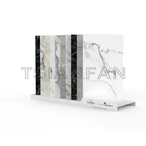 Simple design desktop display stand quartz marble stone sample Countertop display stand SR820