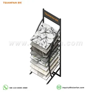 marble sample showroom sapphire display rack flooring -SRL043