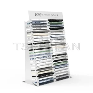 High quality customized Marble stone Natural stone sample display stand Metal flooring stand SRT008