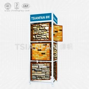 cultural stone sample display stand, four sides-sw2002