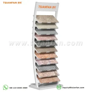 Stone display stand for trade shows metal tile display rack-SW336