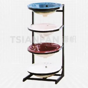 metal shelving flooring ceramic wash basins display stand-vb2004