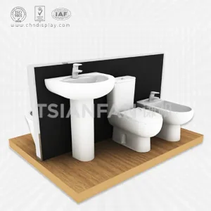 toilet cleaner on the model of a toilet bowl retail floor display stand-vm2009