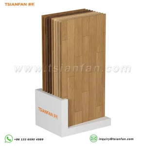 Hardwood showroom display stand wood panel display stand-WE053