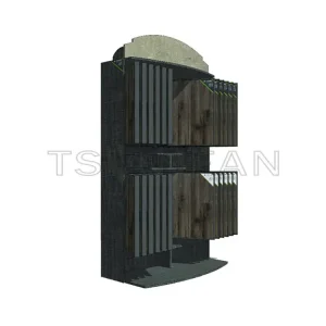 high quality hardwood rack display stand-WF922
