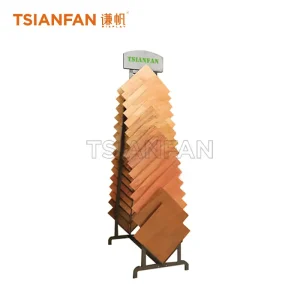 Factory wholesale custom solid wood floor wood tile slab display stand -WL025