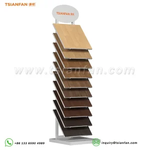 Oak floor display rack wood flooring display shelf-WL654