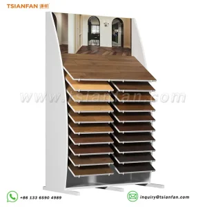 Laminate Display Rack Wood Floor Display Stand-WL933