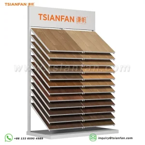 wooden floor display rack wood flooring showroom display stand-WL982