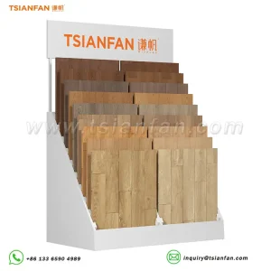 slotted wooden floor display stand hardwood flooring display rack-WL996