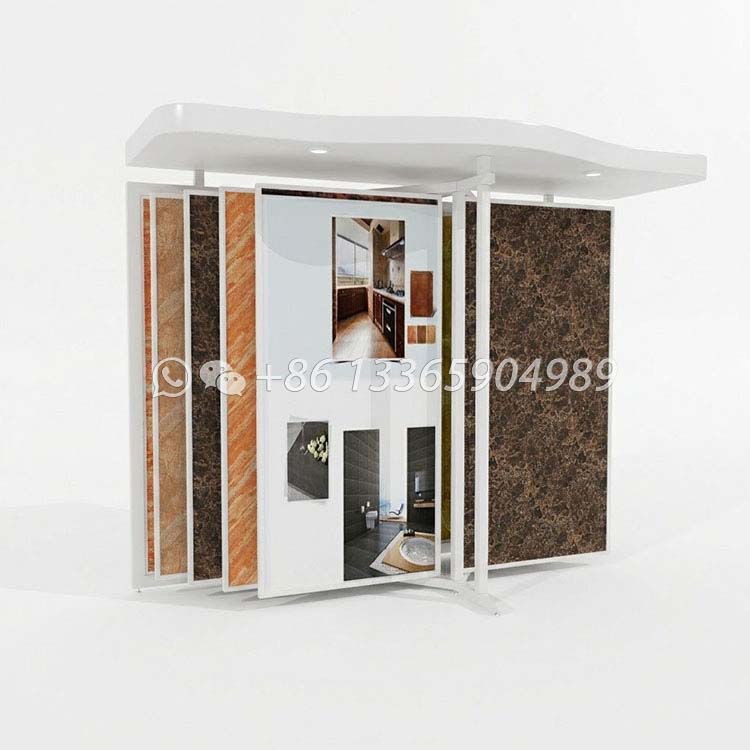 Horizontal sliding large metal bracket tile board display rack-CF005