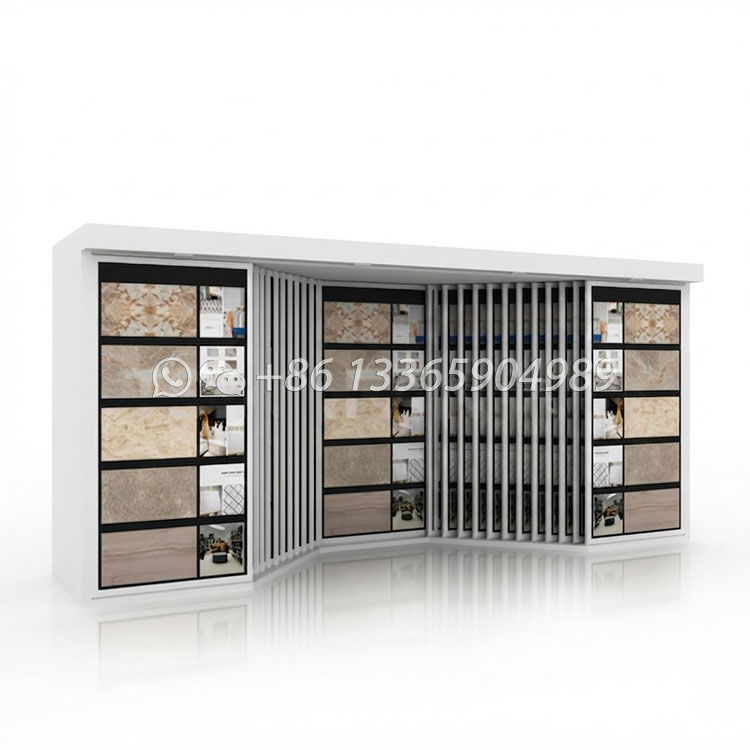 luxury ceramic tile showroom display shelf