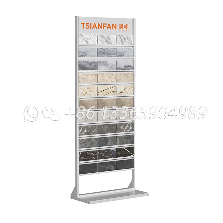 Exhibition hall quartz granite tile sample natural stone high quality Metal display flooring stand cd107