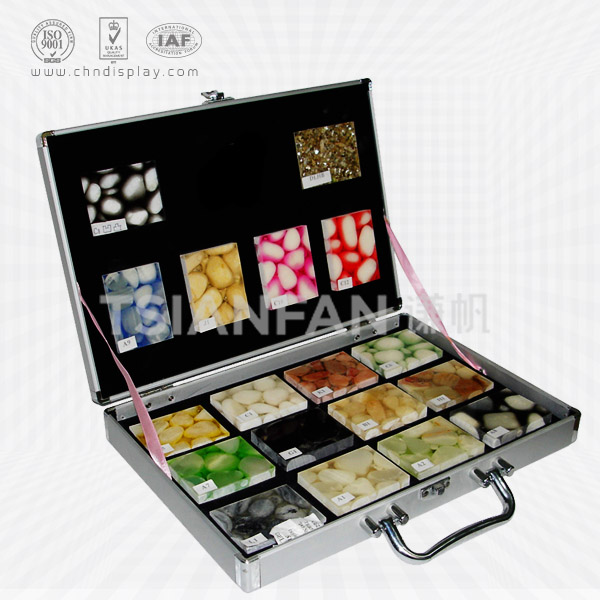 artificial quartz stone aluminum suitcase,a sample is placed flat-px2040
