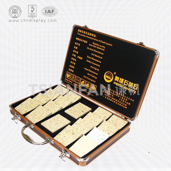 (owell quartz) quartz stone sample aluminum suitcase-px2029