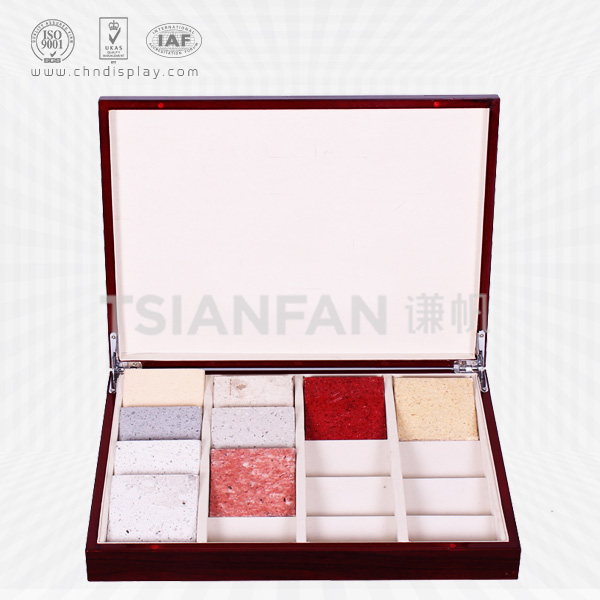 granite stone sample portable wooden box-mx2003