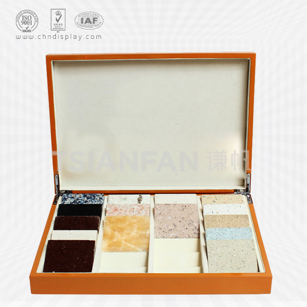 quartz stone sample portable wooden box-mx2002