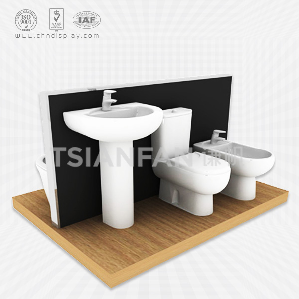 toilet cleaner on the model of a toilet bowl retail floor display stand-vm2009