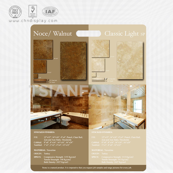 bathroom artificial stone sample portable display-ps2030