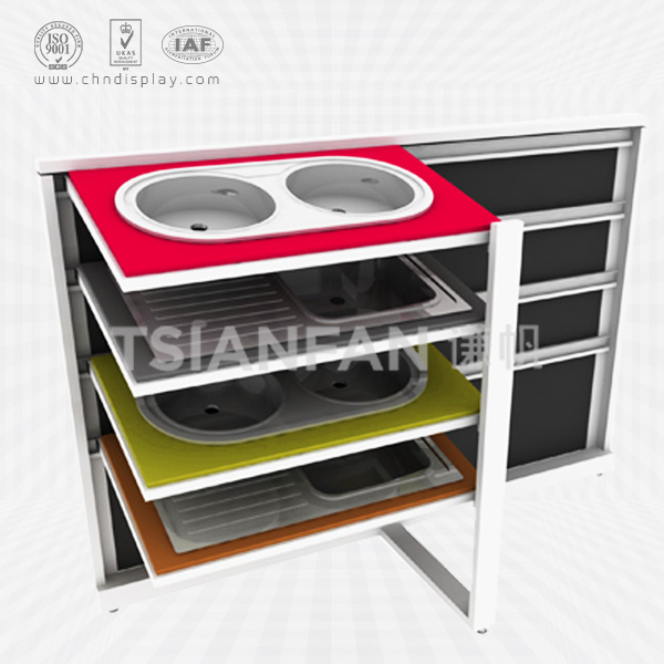 metal push pull basins display stand-vb2009