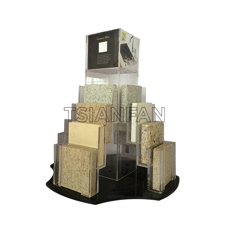 artificial quartz stone samples a-shaped display rack-srt304