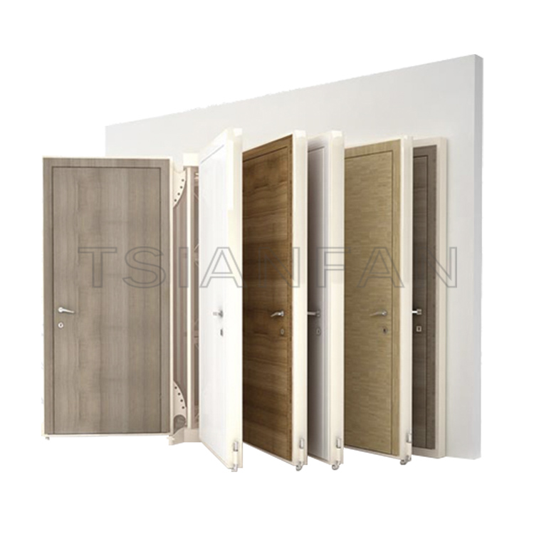 cheap price wood door display stand,open book style-d2007