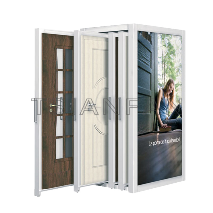 modern style wooden door display rack,push and pull style-d2019