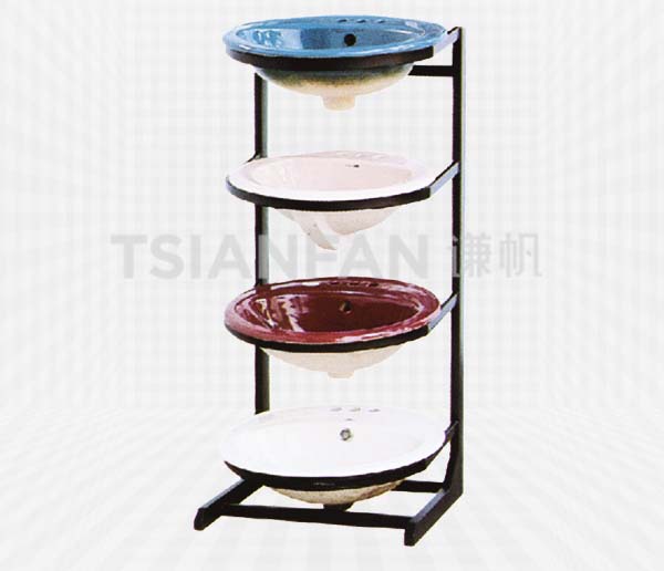 metal shelving flooring ceramic wash basins display stand-vb2004
