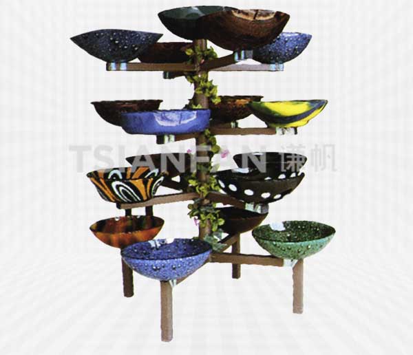 manufacturer bathroom display stand metal wash basin rack-vb2001