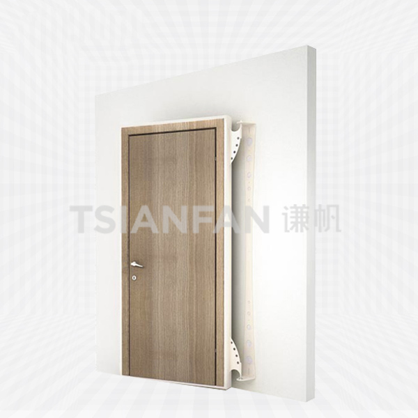 modern style wooden door display rack in showroom-d2003