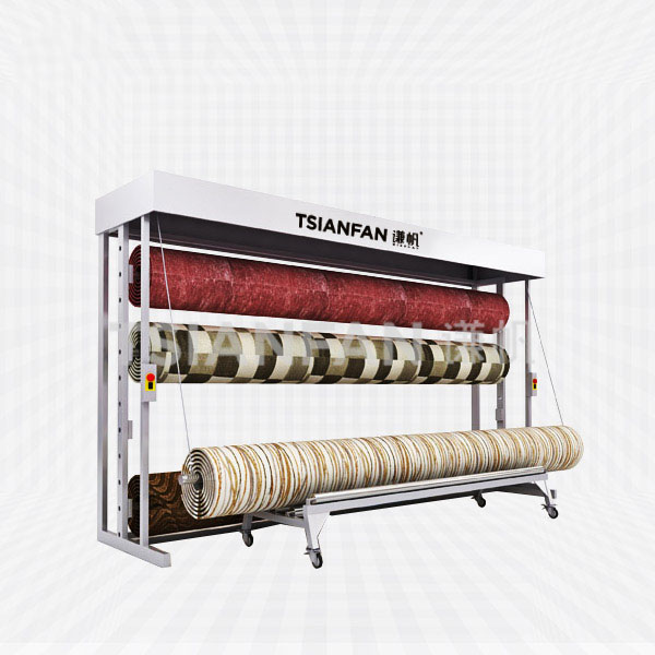 high-grade carpet store display rack,rolling carpet rack-cj2009