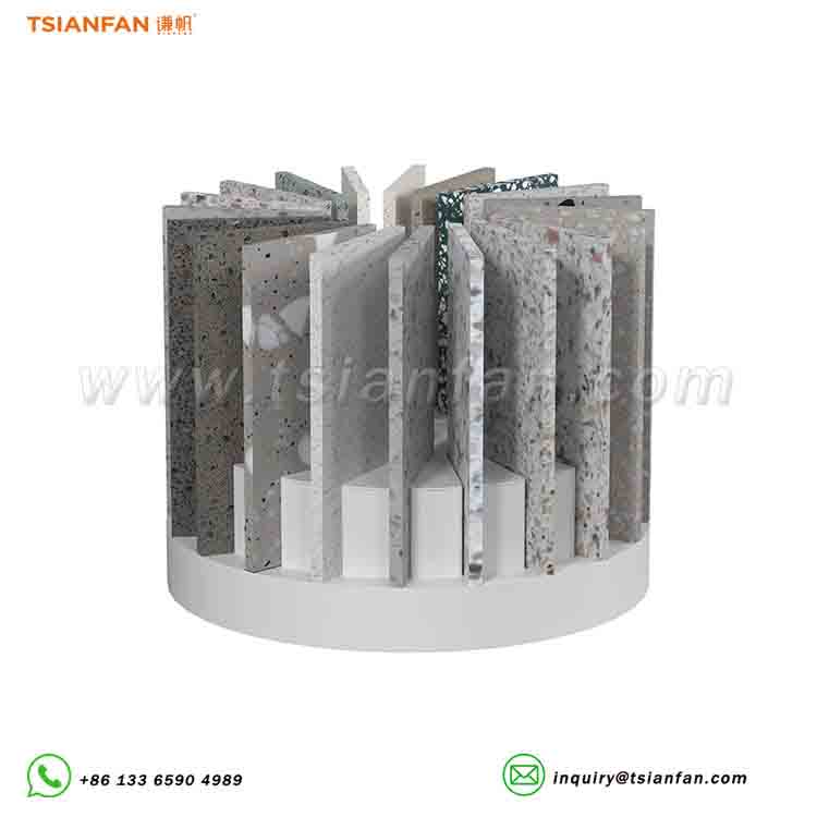 artificial quartz stone samples a-shaped display rack-srt209