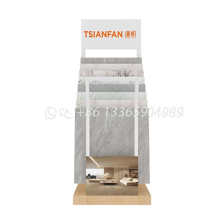 Simple black iron tile display stand for showroom use-SRL955 - Image 3