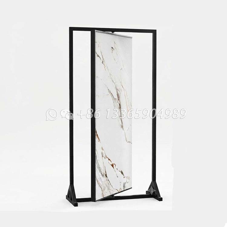 Showroom Large Marble Single side large tile board rotating display flooring display upright frame