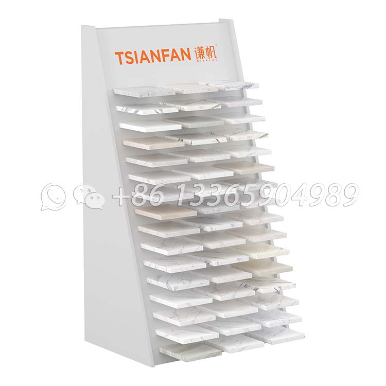 3-Row Vertical Stone Sample Display Rack-ce016