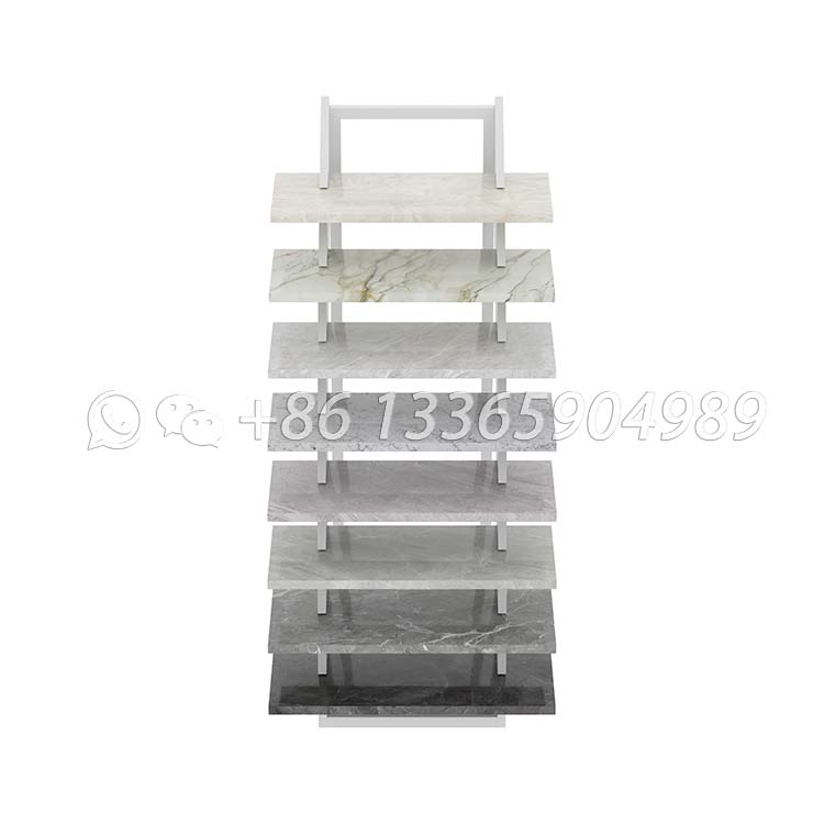 Double Slant Slot Stone Sample Display Rack-CE805 - Image 4