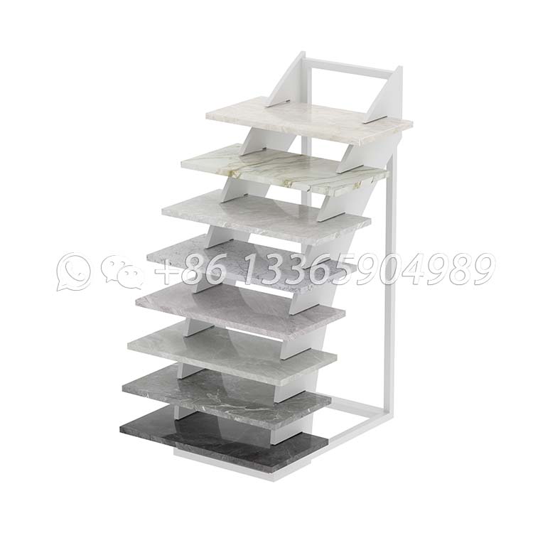Double Slant Slot Stone Sample Display Rack-CE805 - Image 6