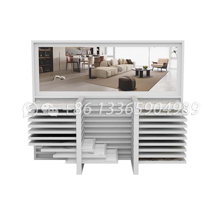 Zoned Pull-out Stone Slab Display Rack-CX2016
